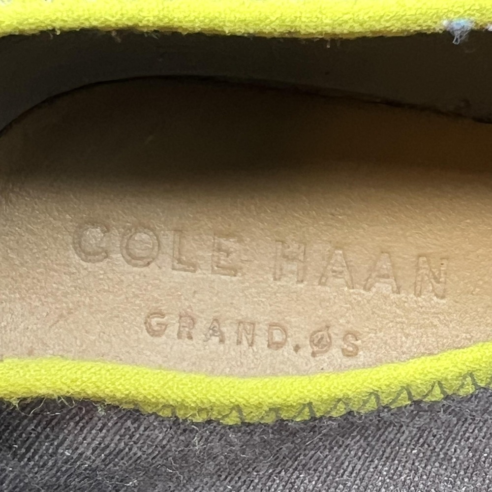 Cole Haan Shoes Mens 10.5 Navy Blue Leather Grand OS Wingtip Oxford Dress Brogue - Picture 10 of 11